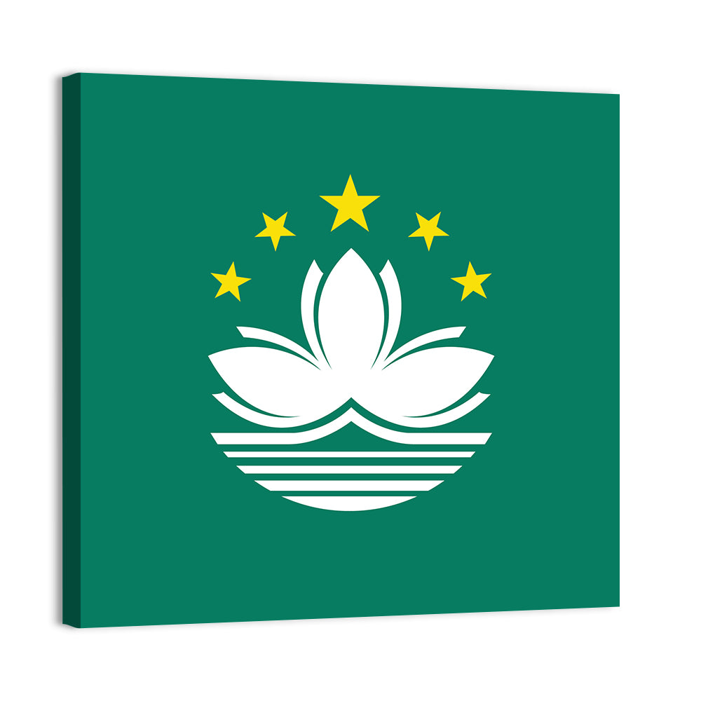 Macau Flag Emblem Wall Art
