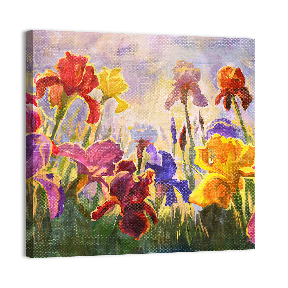 Iris Garden Illustration Wall Art