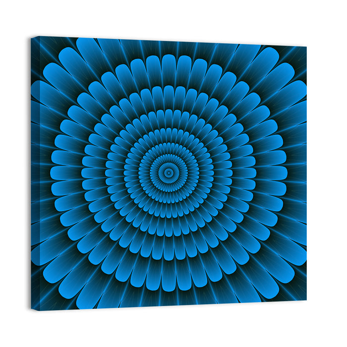 Psycho Floral Mandala Wall Art as a canvas print