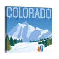 Retro Colorado Ski Scene Wall Art