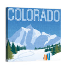 Retro Colorado Ski Scene Wall Art