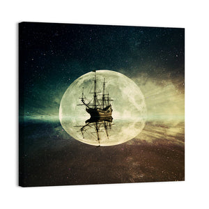 Floating Old Ship Artwork Wall Art