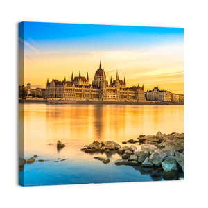 Budapest Parliament At Sunset Wall Art