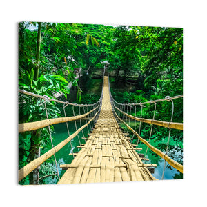 Bamboo Pedestrian Hanging Bridge Wall Art