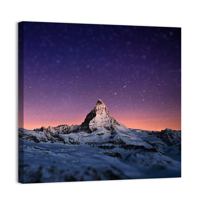 Matterhorn Nightscape Wall Art as a canvas print