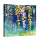 Ethereal Hanging Floral Vines Wall Art