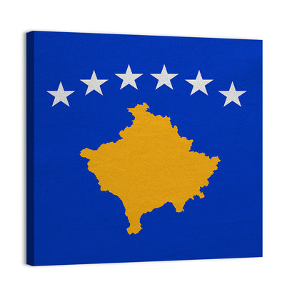 Kosovan National Official Flag Wall Art