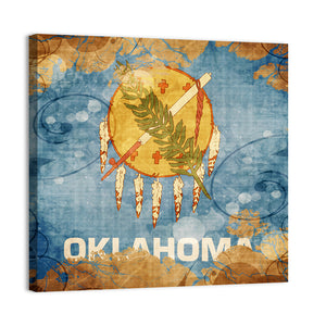 Vintage Oklahoma Flag Wall Art