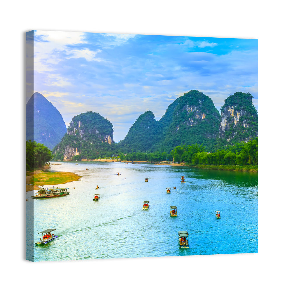 Guilin Lijiang River Landscape In Yangshuo Wall Art