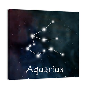 Aquarius Horoscope Constellation Wall Art