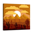 Layered Desert Sunset Wall Art