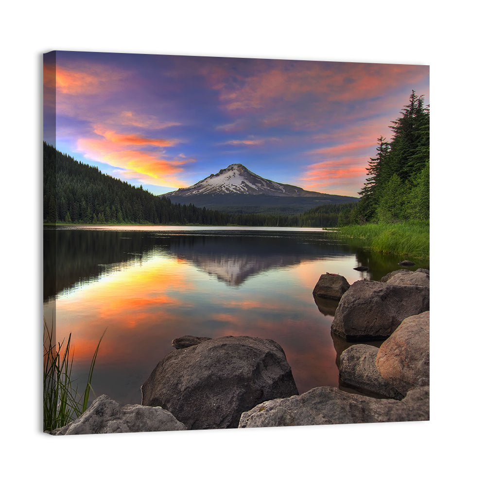 Mount Hood Reflected Over Trillium Lake Wall Art