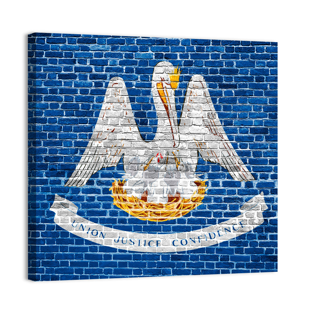 Vintage Louisiana Flag Wall Art