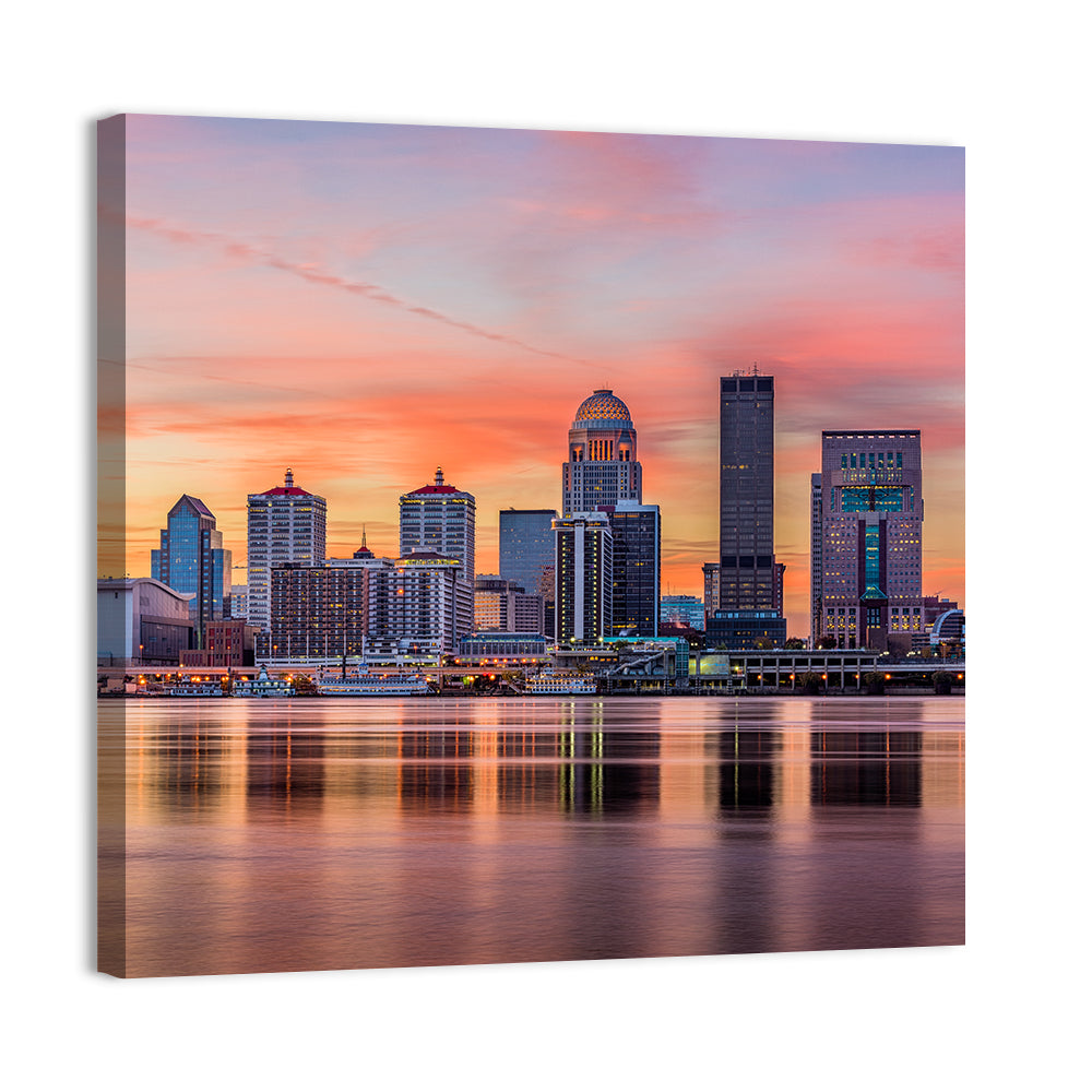 Louisville Skyline at Sunset Wall Art