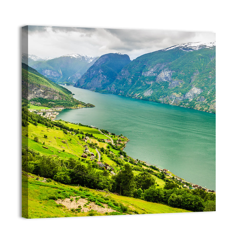 Aurlandsfjord Valley Panorama Wall Art