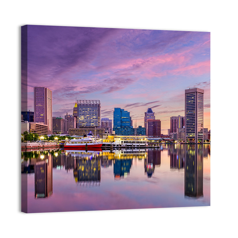 Baltimore Inner Harbor Skyline Wall Art