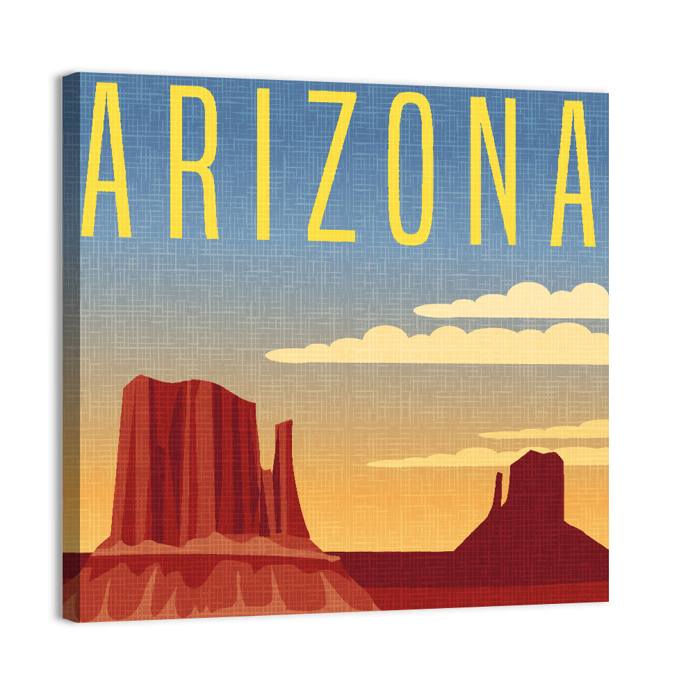 Monument Valley Travel Illustration Wall Art