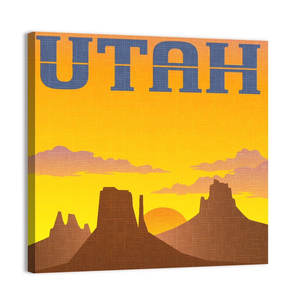 Monument Valley Sunset Wall Art