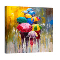 Rain Soaked Cityscape Oil Painting Wall Art