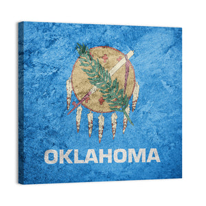 Grunge Oklahoma Flag Wall Art