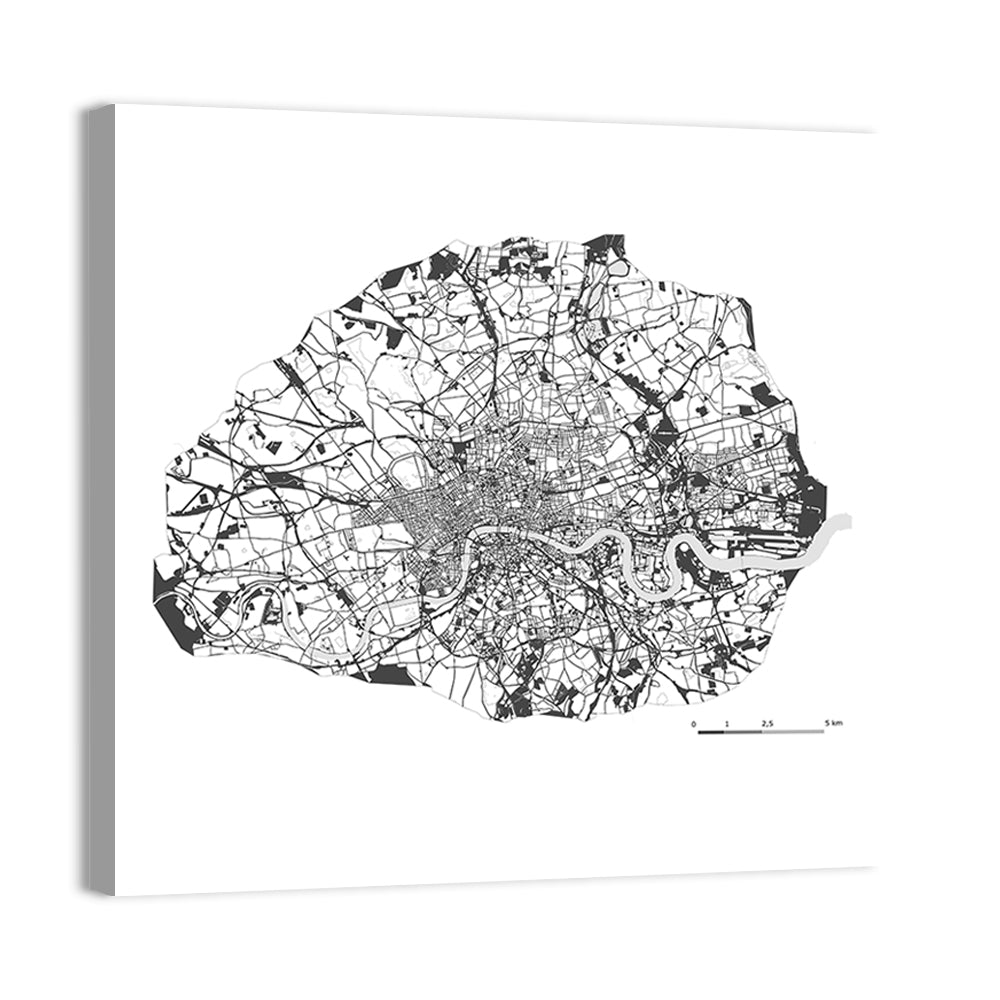 London City Map Wall Art