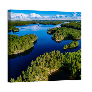 Blue Lakes & Green Forests In Finland Wall Art