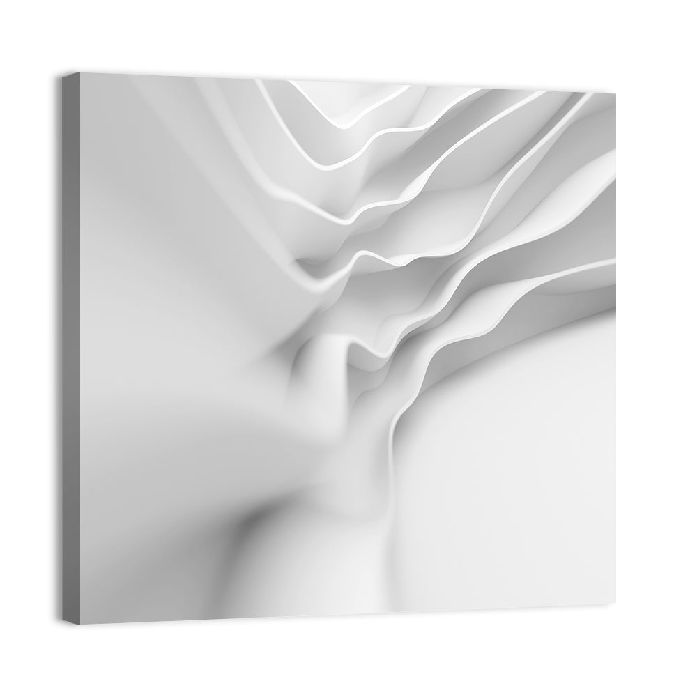 Architectural Wave Study Wall Art, canvas print, square