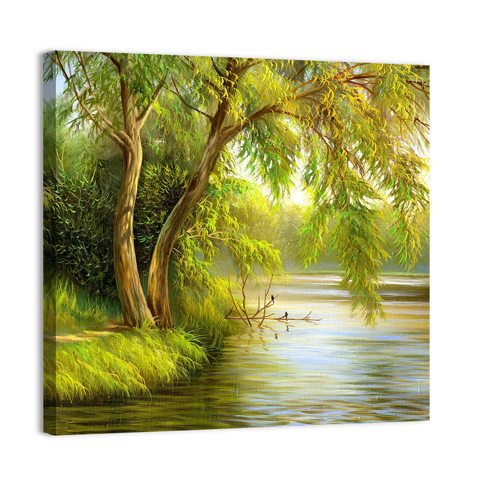 Summer Willow Lake Wall Art