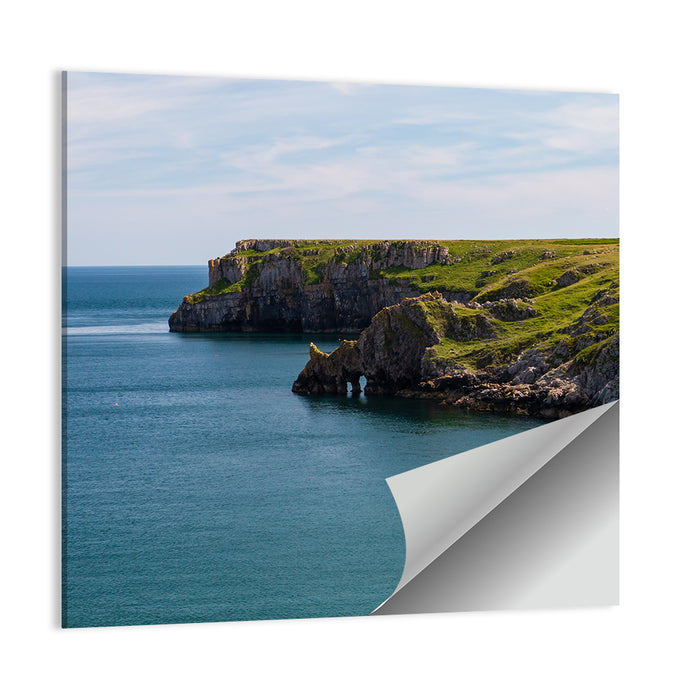 Barafundle Bay Clifftop and Sea Arch Wall Art as a poster print