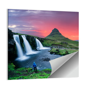 Kirkjufellsfoss Waterfall & Kirkjufell Mountain Wall Art