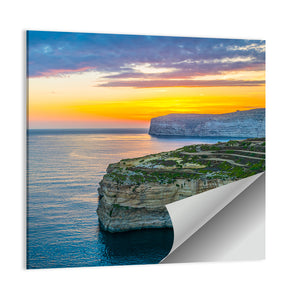 Sunset Over Sanap Cliffs Malta Wall Art