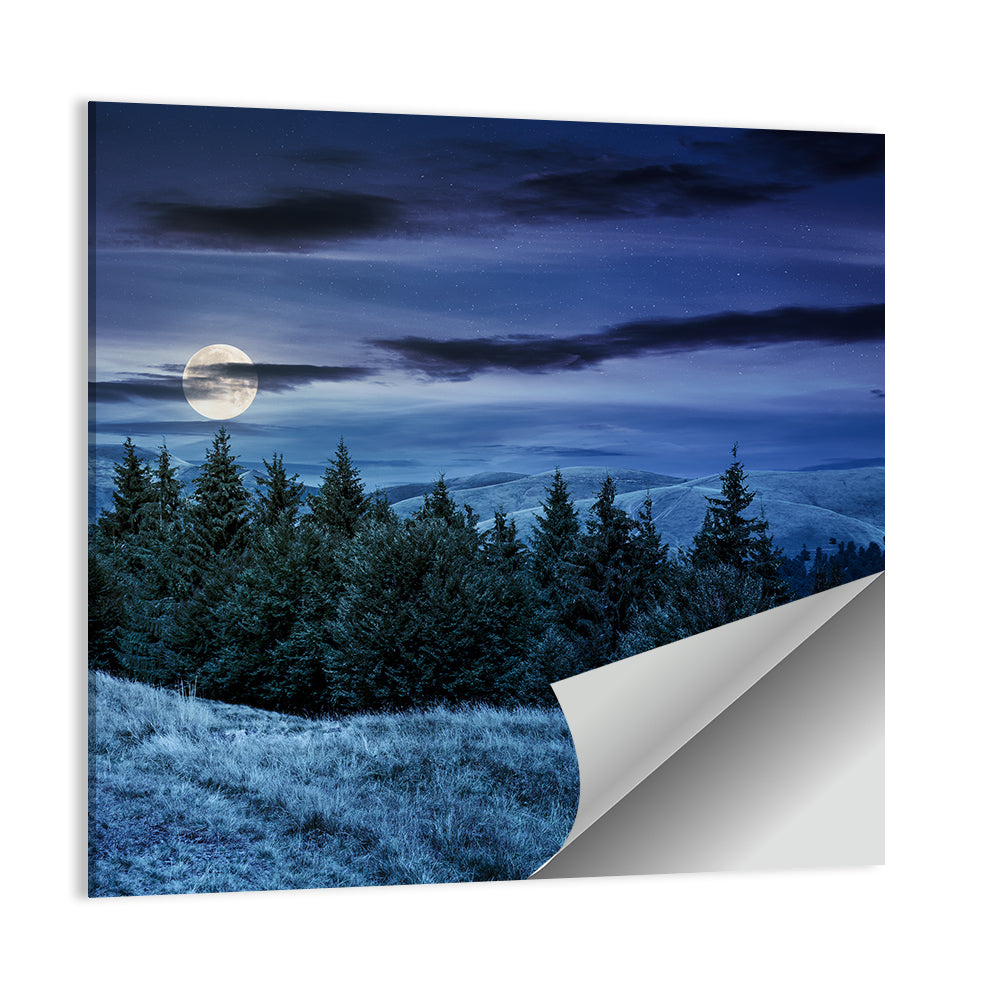 Moonlit Svydovets Ridge Wall Art