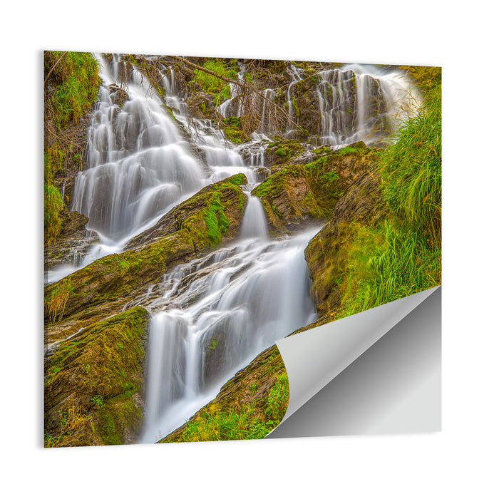 Tiered Waterfall in Val D'aosta Wall Art as a poster print
