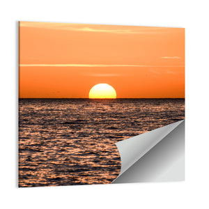 Sun Setting In The Sea Wall Art