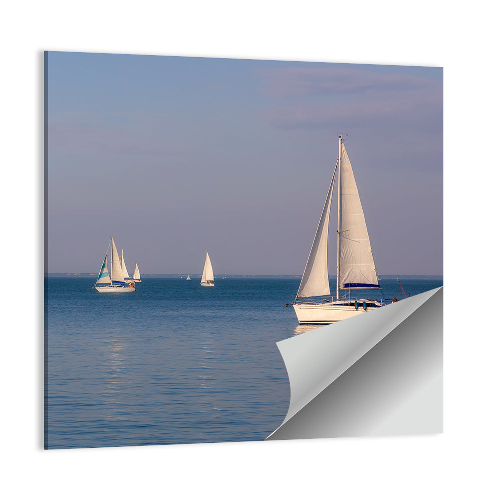 Sailboats on Lake Balaton Wall Art