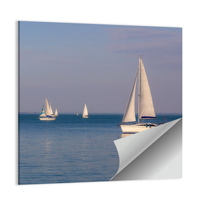 Lake Balaton With Sailboats Wall Art