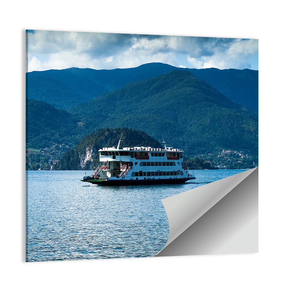 Blue Ferry on Lake Como Wall Art