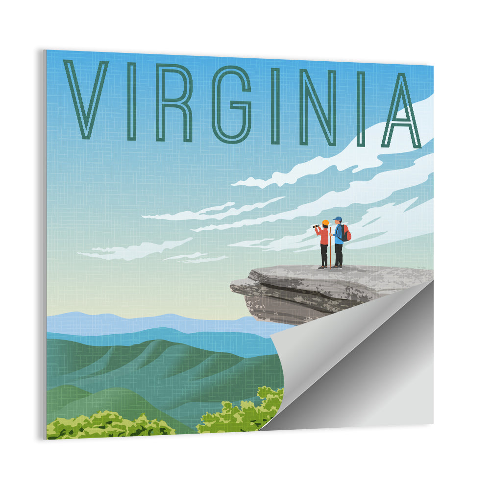 Mcafee Knob Virginia Wall Art, poster print, square