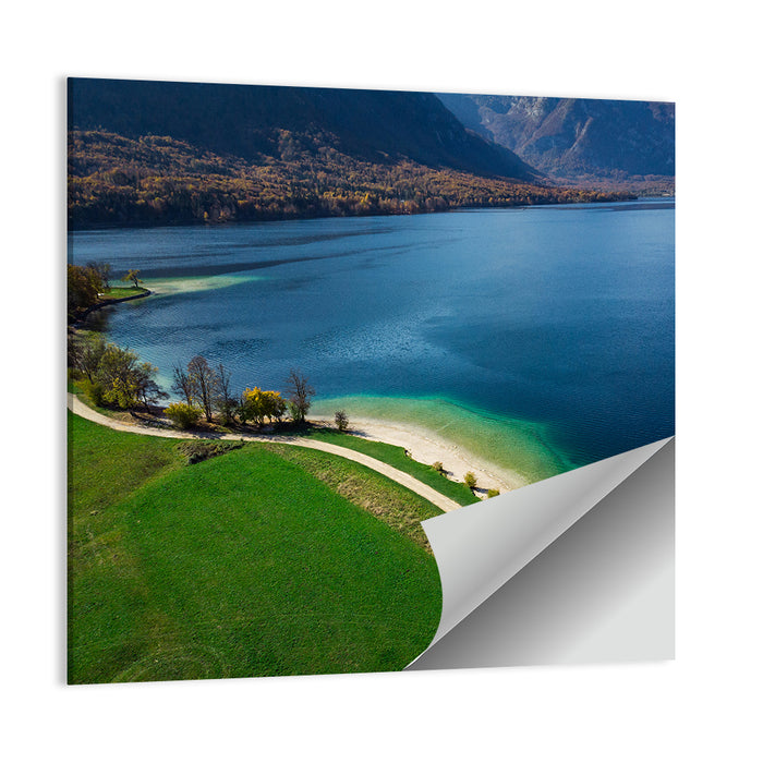 Bohinj Lake Shoreline Wall Art as a poster print