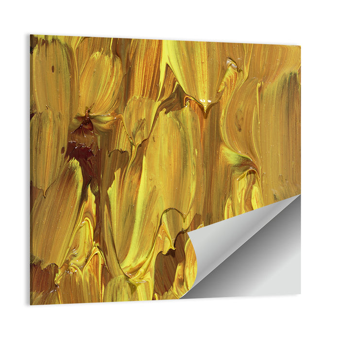 Golden Impasto Oil Study Wall Art as a poster print
