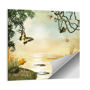 Fantastic Lake Illustration Wall Art