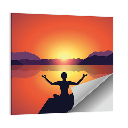 Peaceful Meditation Silhouette Wall Art