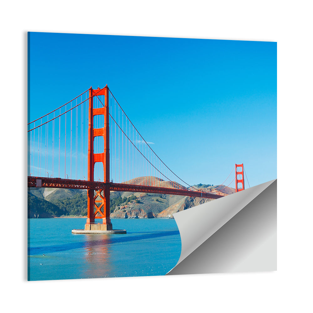 Golden Gate Bridge Under Blue Sky Wall Art