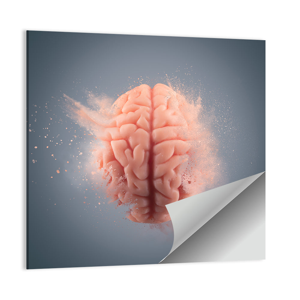 Anatomical Brain with Particles Wall Art