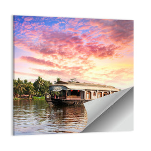 House Boat In Kerala India Wall Art