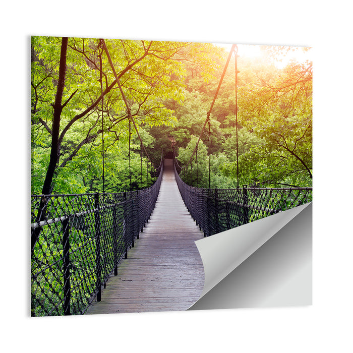 Guilin Jungle Suspension Bridge Wall Art as a poster print