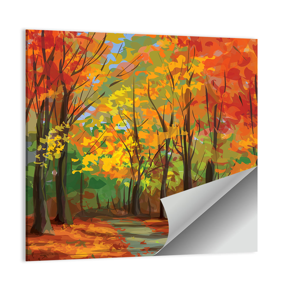 Autumn Forest Pathway Wall Art