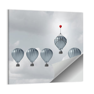 Hot Air Balloons Racing Concept Wall Art