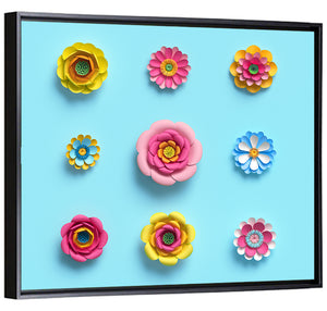 Craft Paper Flowers Wall Art