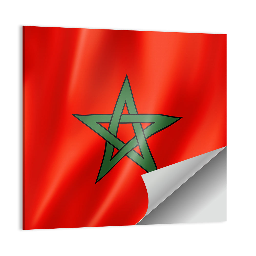 Morocco Flag with Five-pointed Star Wall Art